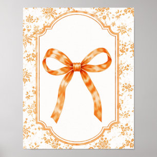Affiche Esthétique Coquette Ruban Vintage Floral Toile