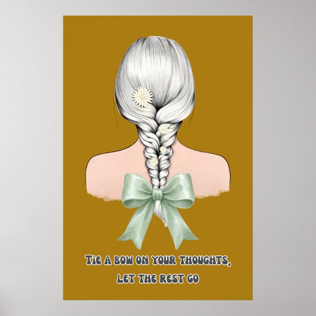Affiche esthétique Coquette Self Care Bow & Daisie (Devant)