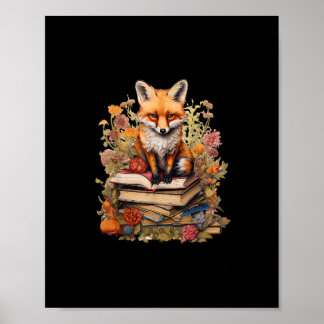 Affiche esthétique cottagecore amoureux de livres goblinco