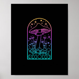 Affiche Esthétique Cottagecore Goblincore Champignon Acadé