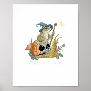 Affiche Esthétique Cottagecore Sorcière Grenouille Escargo