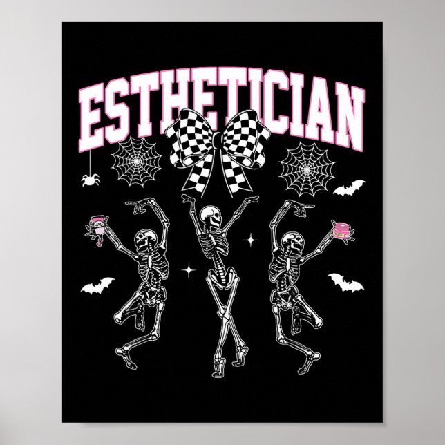 Affiche Esthétique Dansant Skeleton Halloween Bow Skin The (Devant)
