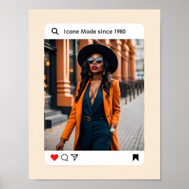 Affiche esthétique moderne photo instagram stylé (Devant)