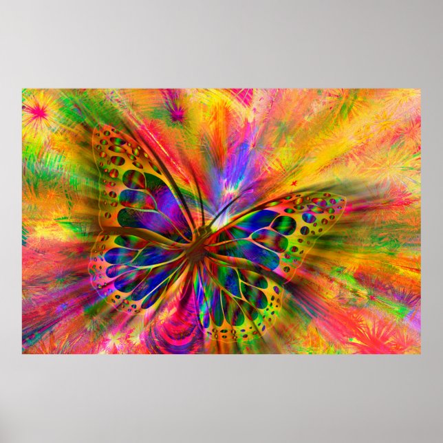 Affiche Esthétique papillon d'arrangement (Devant)