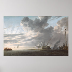 Affiche Estuaire à la fin du jour par Simon de Vlieger