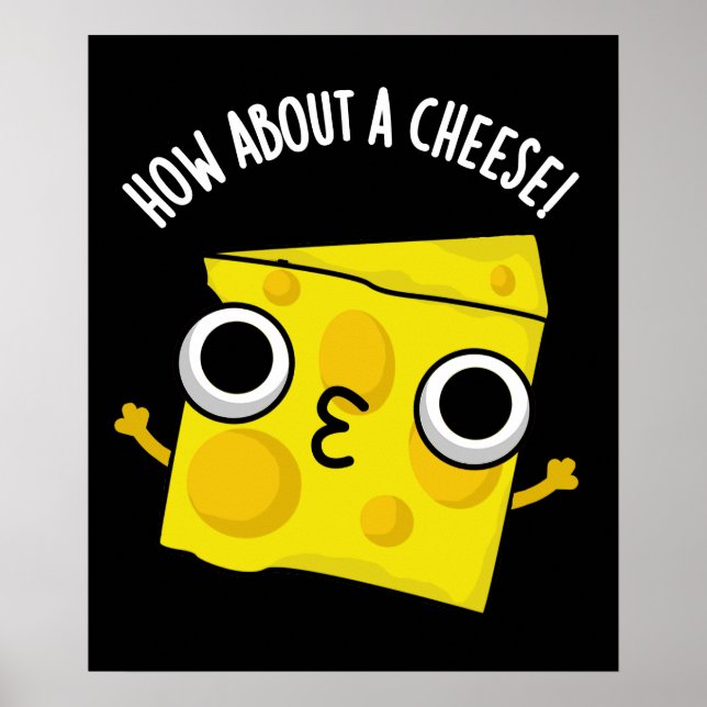 Affiche Et à Propos D'un Bisou Fromage Drôle De Jeux De Mo (Devant)