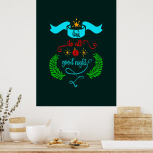Affiche Et à tous une bonne nuit de Noël, Typographie, ZSG