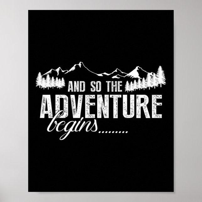 Affiche Et ainsi commence l'aventure Camping Road Trip  (Devant)