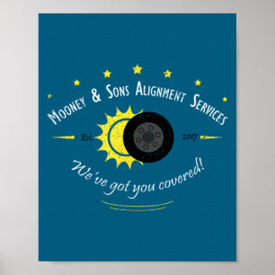 Affiche Et amateurs de science astronomique Éclipse solair