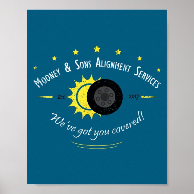 Affiche Et amateurs de science astronomique Éclipse solair (Devant)