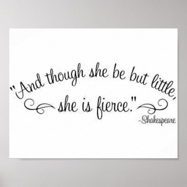 Affiche "Et bien qu'elle ne soit que petite, elle est féro (Devant)