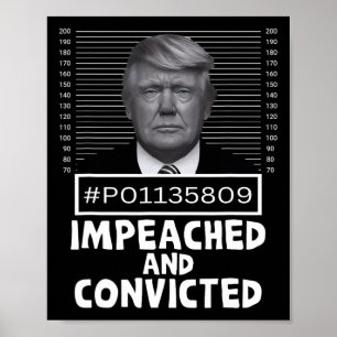 Affiche Et Condamné Felon 45 Drôle Mugshot Anti Trump