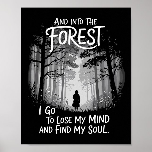 Affiche Et dans la forêt, je vais pour perdre mon esprit e (Devant)