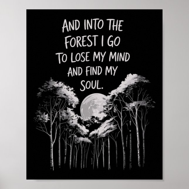 Affiche Et dans la forêt, je vais pour perdre mon esprit e (Devant)