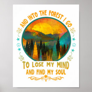 Affiche Et dans la forêt, je vais - Randonnée Camping Mont