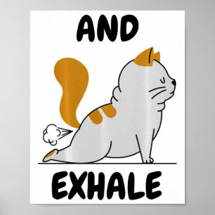 Affiche Et expirant Yoga Cat Comfort Colors Adulte poids l