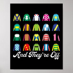 Affiche Et Ils Hors Cheval Racing Derby Day Funny Silks