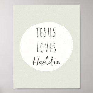 Affiche et impressions "Jesus aime nom personnalis