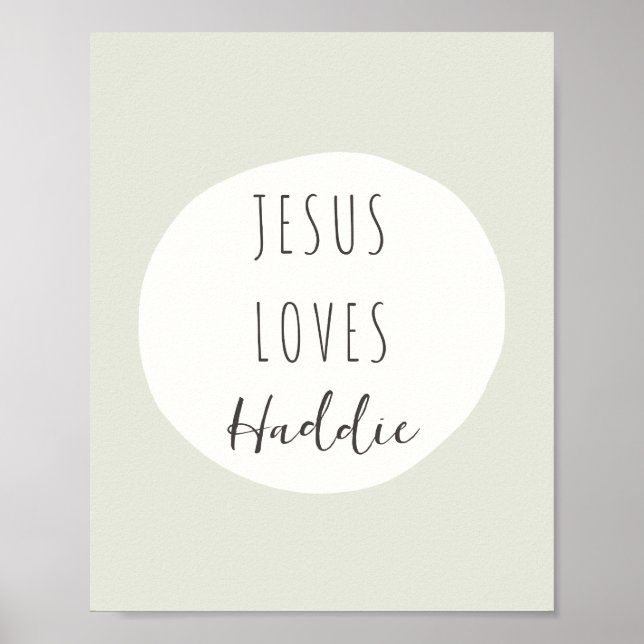 Affiche et impressions "Jesus aime nom personnalis (Devant)