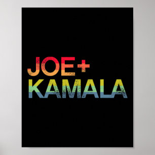 Affiche Et Kamala Bold Retro Rainbow Pride Biden Harris
