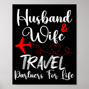 Affiche Et mari femme associés de voyage dans la vie