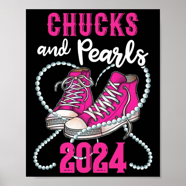 Affiche Et Pearls I'm With Her Kamala 2024 Président (Devant)