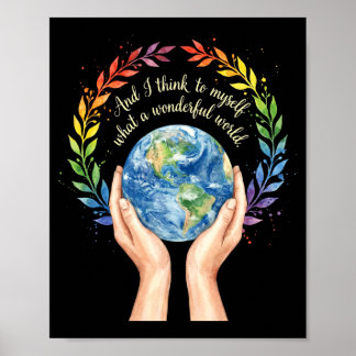 Affiche Et pensez à quel monde merveilleux jour de la terr