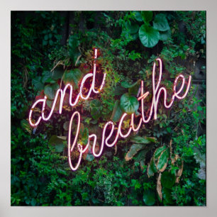 Affiche Et Respire La Vie Feuille Relax