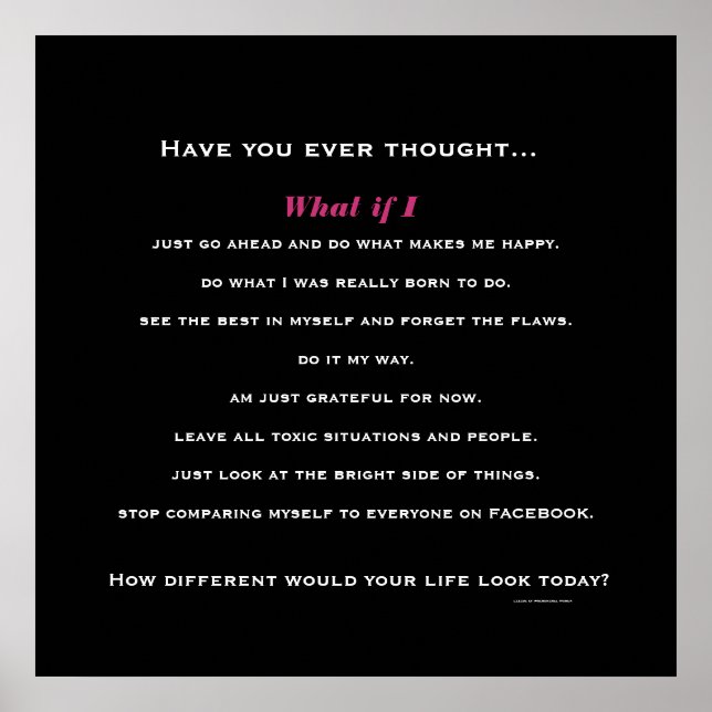 Affiche Et Si Je... (Devant)