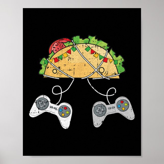 Affiche Et Tacos Cinco De Mayo Vidéo-jeu Nourriture Mexica (Devant)