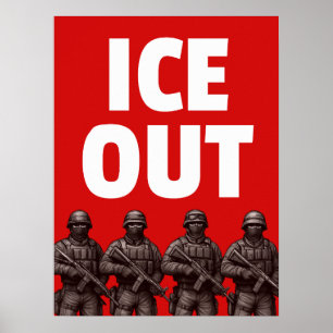 Affiche et téléchargement de pancarte ICE OUT, 