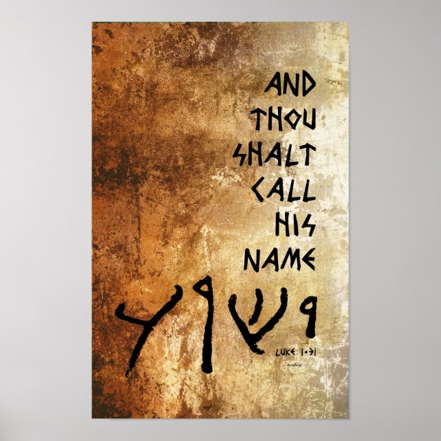 Affiche ... et tu appelleras Son Nom 'Yeshua' (Devant)