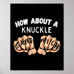 Affiche Et Un Sandwich Knuckle - Poignard De Boxe