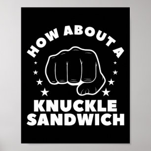 Affiche Et Une Boîte De Boxe À Sandwich Knuckle 2