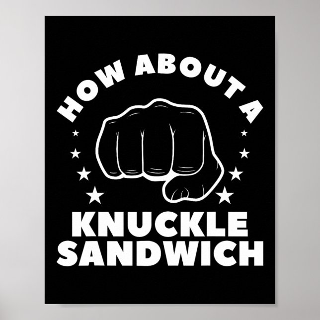 Affiche Et Une Boîte De Boxe À Sandwich Knuckle 2 (Devant)