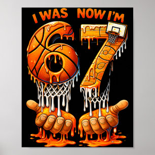 Affiche Était 6 7 anniversaire basketball 6 7 mème 7ème an