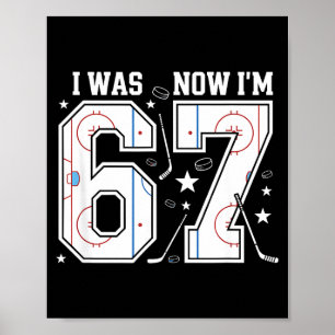 Affiche était 6 7 Six Sept Drôle de hockey sur glace 7e an
