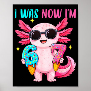 Affiche Était six sept axolotl crème glacée goutte 7e anni