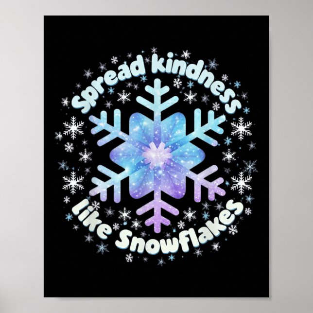 Affiche Étaler la gentillesse comme les flocons de neige E (Devant)