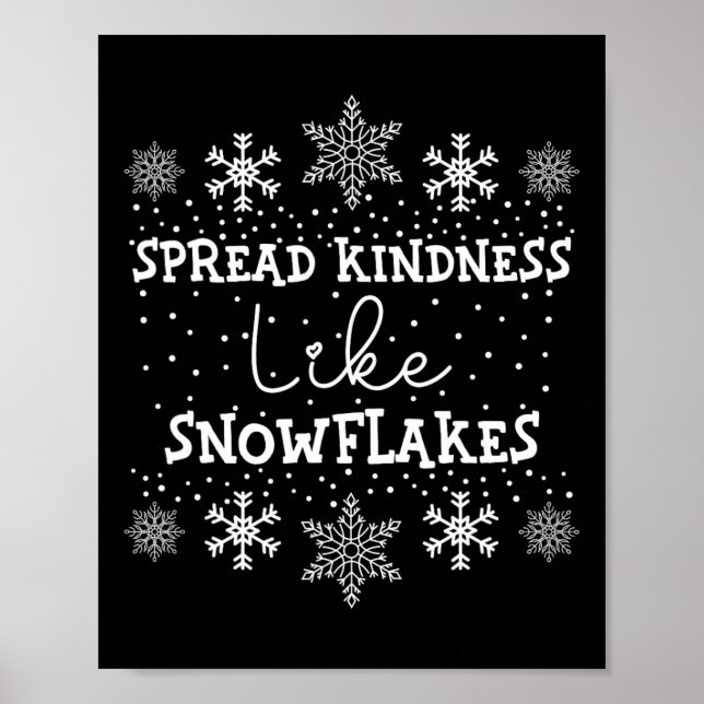 Affiche Étaler la gentillesse comme les flocons de neige X (Devant)