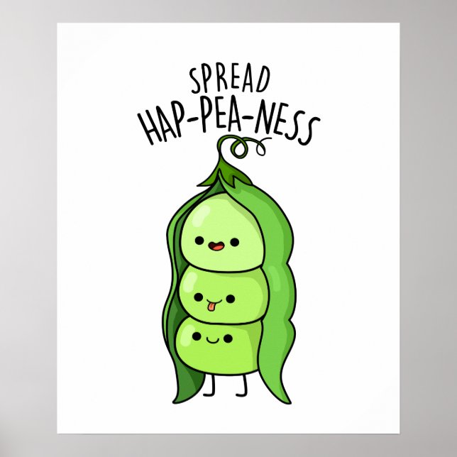 Affiche Étaler Pun de pois mignons Hap-ness (Devant)