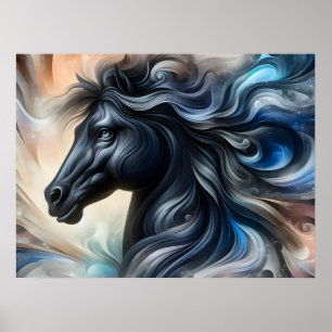 Affiche Étalon Abstrait Sombre