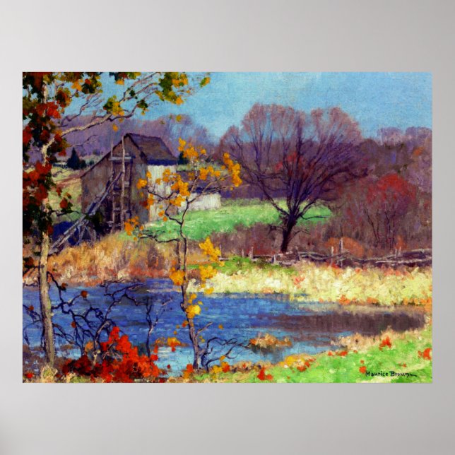 Affiche Étang à Old Lyme, Connecticut (Devant)