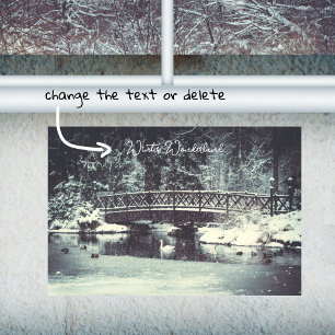 Affiche étang d'hiver