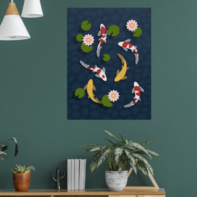 Affiche Étang japonais de poissons Koi (Salon 1)