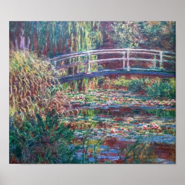 Affiche Etang Lily (Harmonie Rose), Monet (Devant)