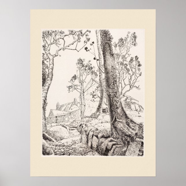 Affiche Étapes Cornwall Print, Eleanor M Hughes Re-Strike  (Devant)