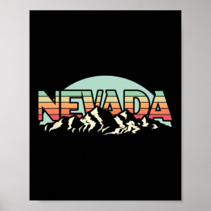 Affiche État américain Nevada - Hi Nature de Montagne Vint