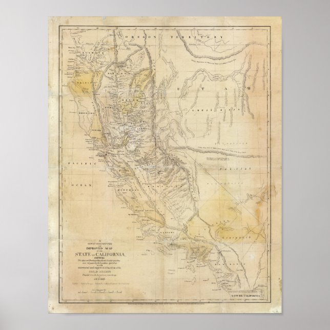 Affiche État de Californie (Devant)