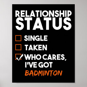 Affiche État de la relation Ive a Badminton Funny Sarcas